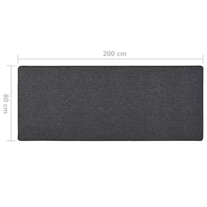 Tapis de couloir vidaXL anthracite 80x200 cm