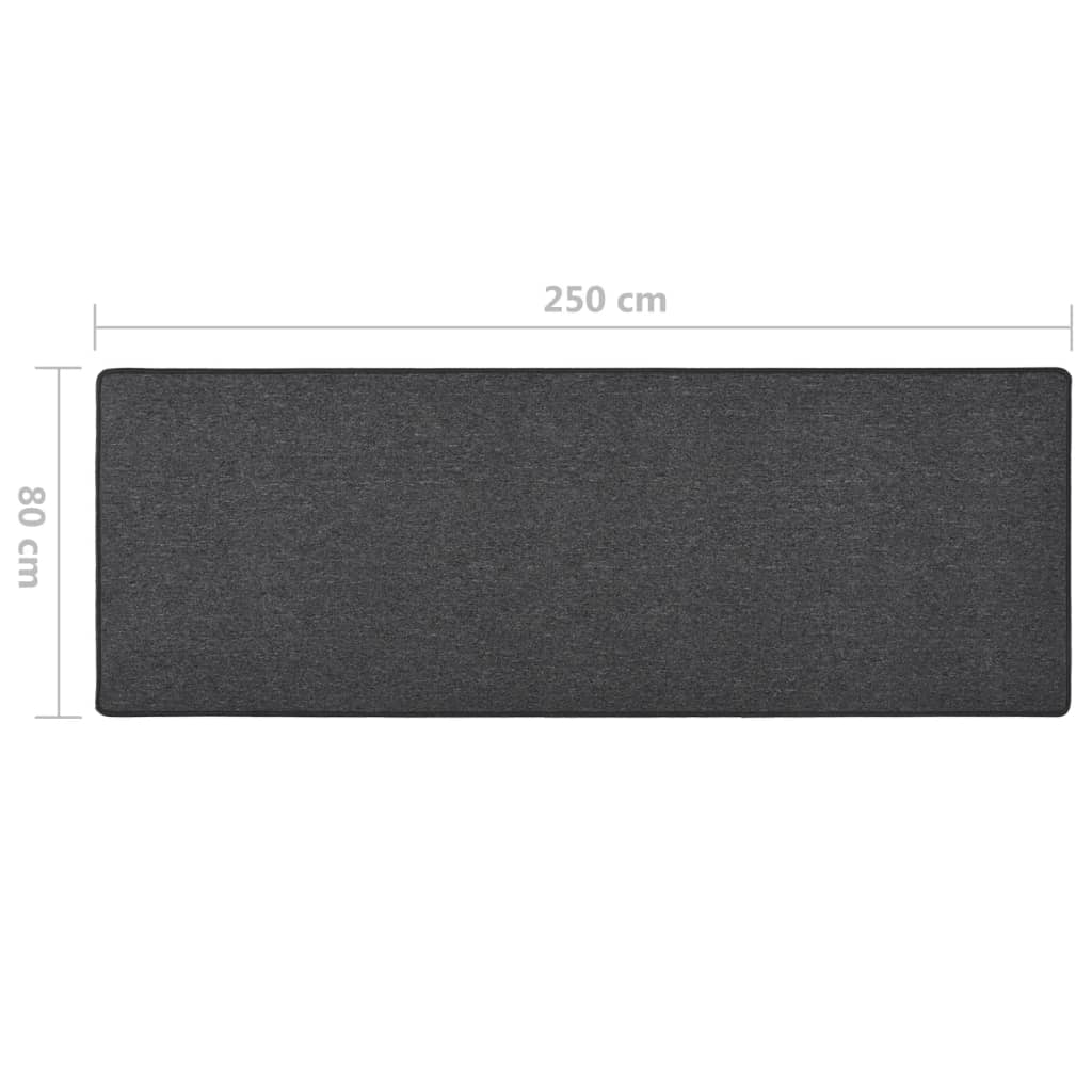 vidaXL Tapis de couloir anthracite 80x250 cm