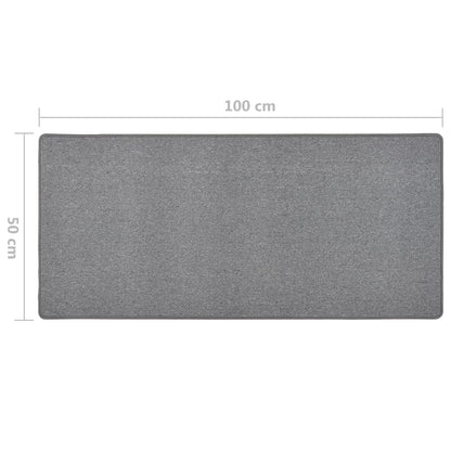 vidaXL Tapis de couloir Gris foncé 50x100 cm