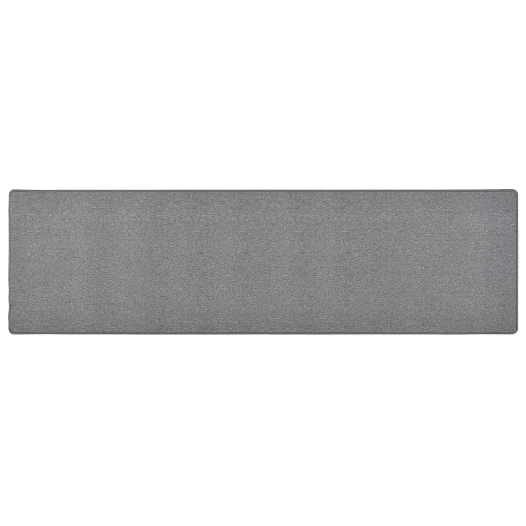 vidaXL Tapis de couloir gris foncé 50x200 cm