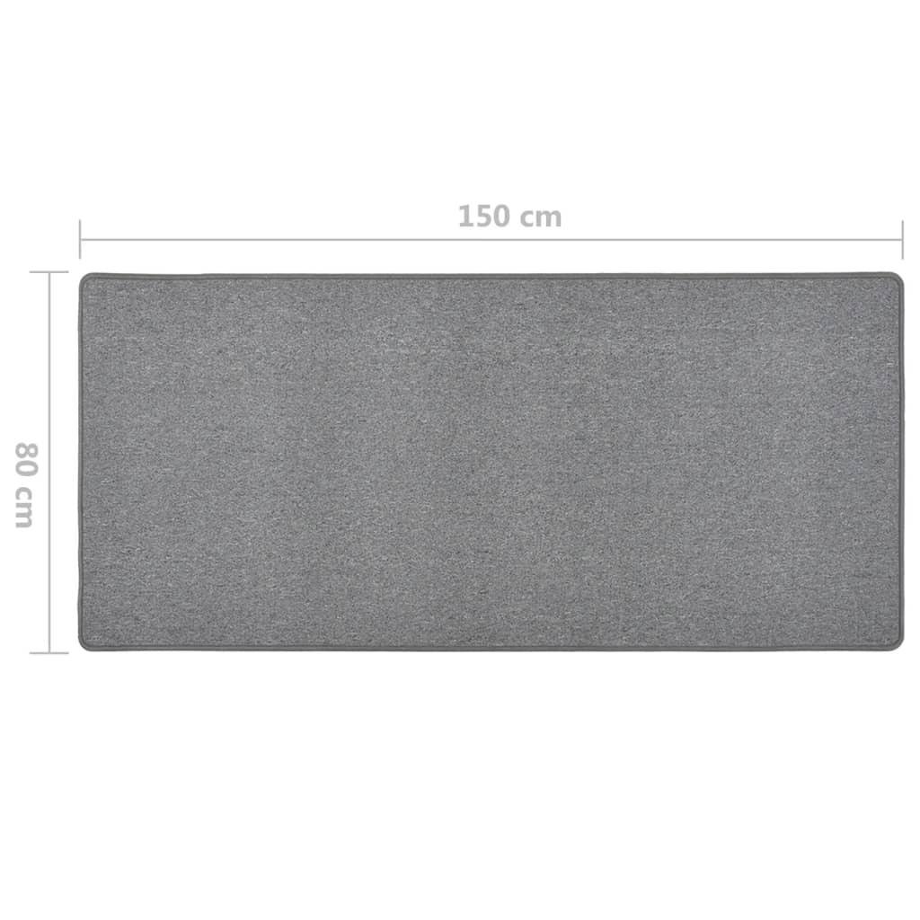 vidaXL Tapis de Couloir Gris Foncé 80x150 cm