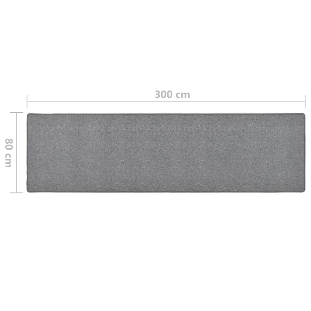 vidaXL Tapis de couloir gris foncé 80x300 cm