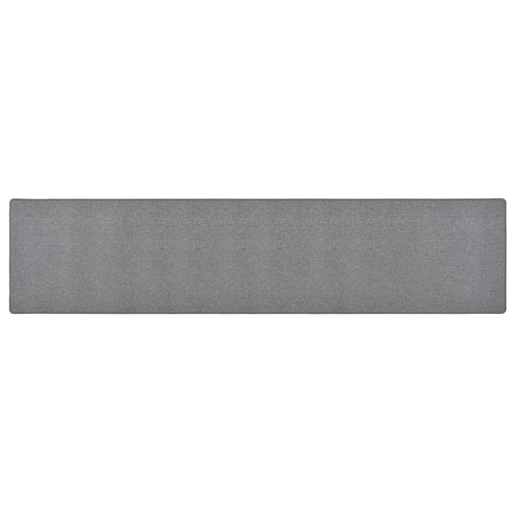 vidaXL Tapis de couloir gris foncé 80x400 cm