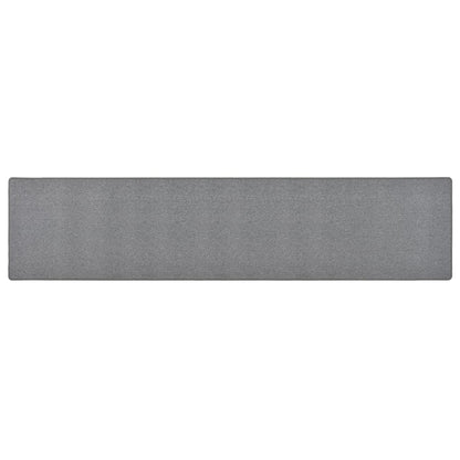vidaXL Tapis de couloir gris foncé 80x400 cm