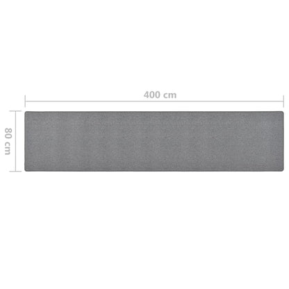 vidaXL Tapis de couloir gris foncé 80x400 cm