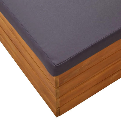 vidaXL 2-tlg. Garten-Lounge-Set mit Kissen Massivholz Akazie
