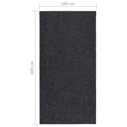 vidaXL Paillasson anti-salissures 100x200 cm Anthracite