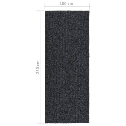 vidaXL Tapis de couloir anti-salissures 100x250 cm Anthracite