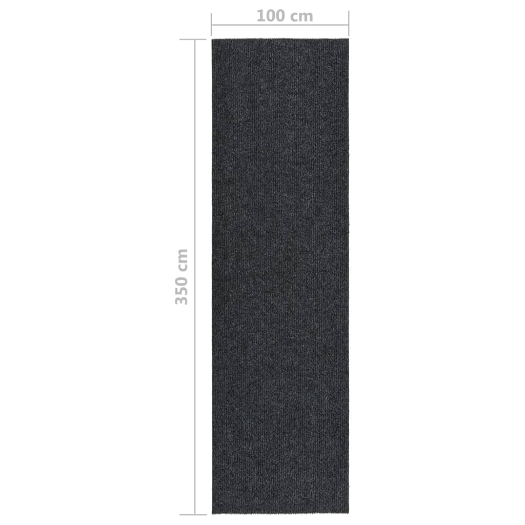 vidaXL Paillasson anti-salissures 100x350 cm Anthracite