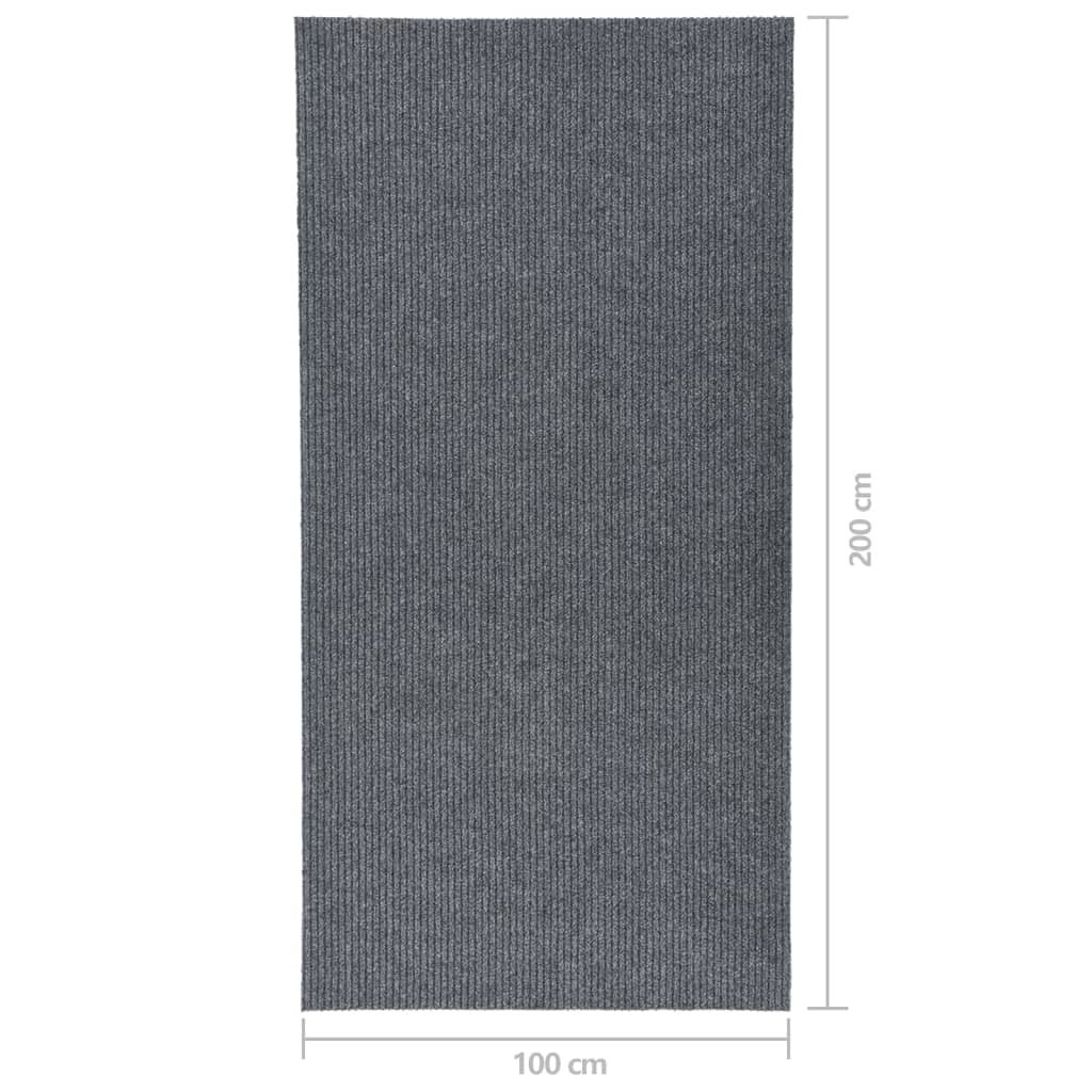 vidaXL Paillasson gris 100x200 cm