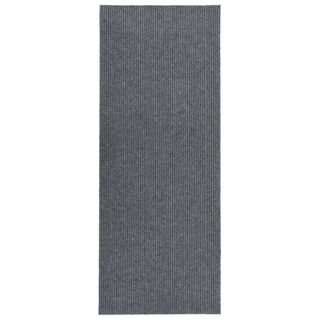vidaXL Paillasson en caoutchouc Gris 100x300 cm