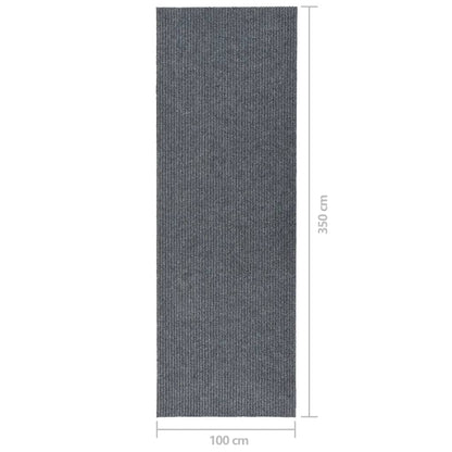 vidaXL Tapis de couloir anti-salissures Gris 100x350 cm