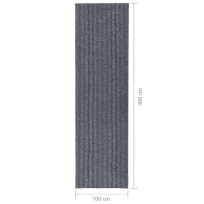 vidaXL Paillasson anti-salissures Gris 100x400 cm