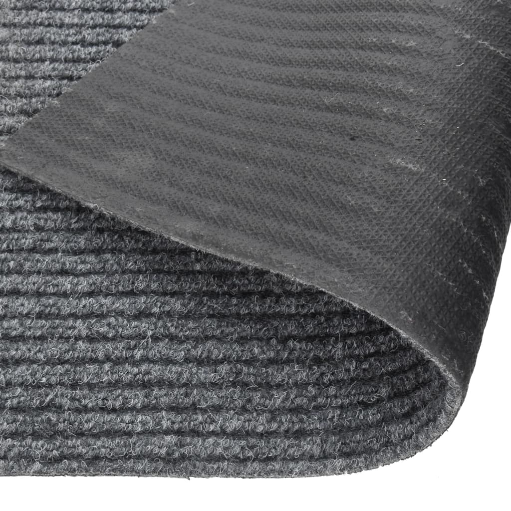 vidaXL Paillasson anti-saleté Gris 100x450 cm