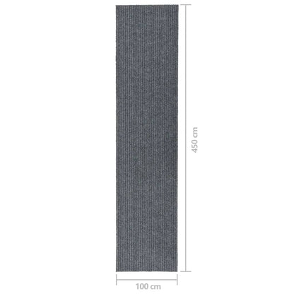 vidaXL Paillasson anti-saleté Gris 100x450 cm