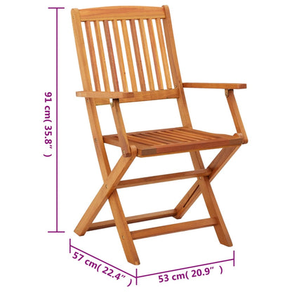 vidaXL Chaises de jardin pliables 2 pcs. Bois d'eucalyptus massif