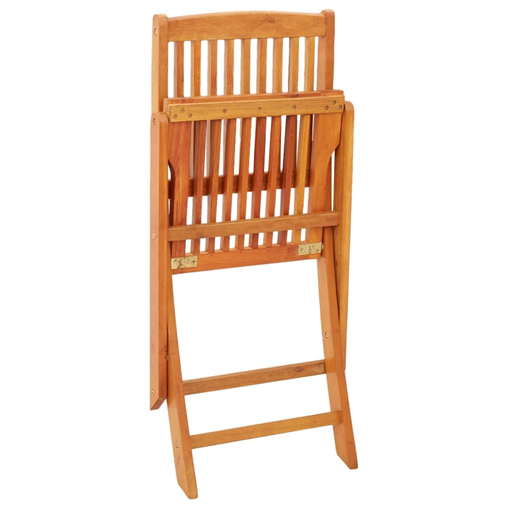 vidaXL Chaises de jardin pliantes 4 pcs Bois massif d'eucalyptus