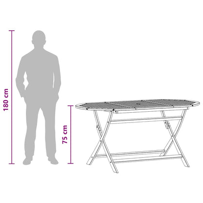 vidaXL Klappbarer Gartentisch 160x85x75 cm Massivholz Eukalyptus