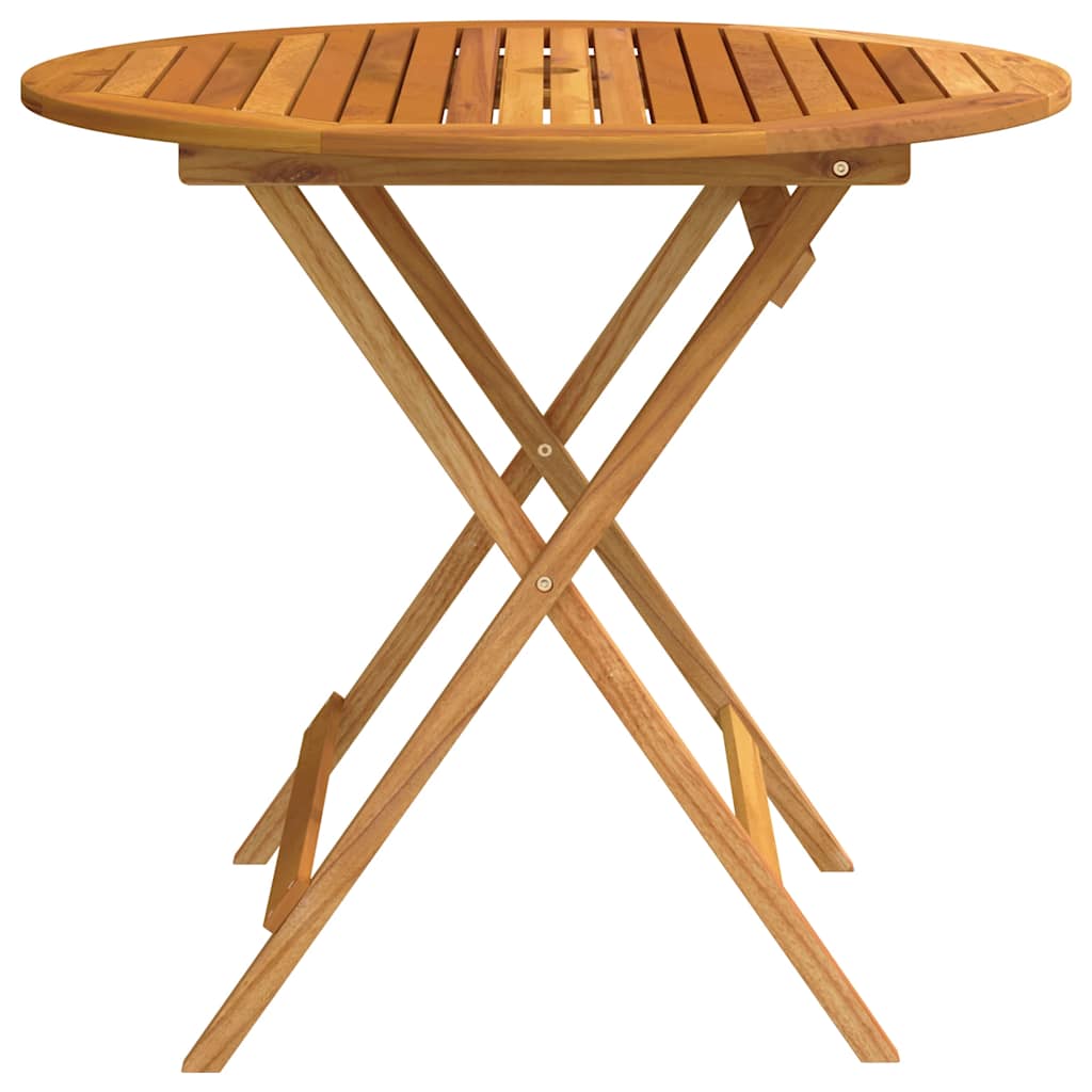 vidaXL Klappbarer Gartentisch Ø90x75 cm Massivholz Eukalyptus
