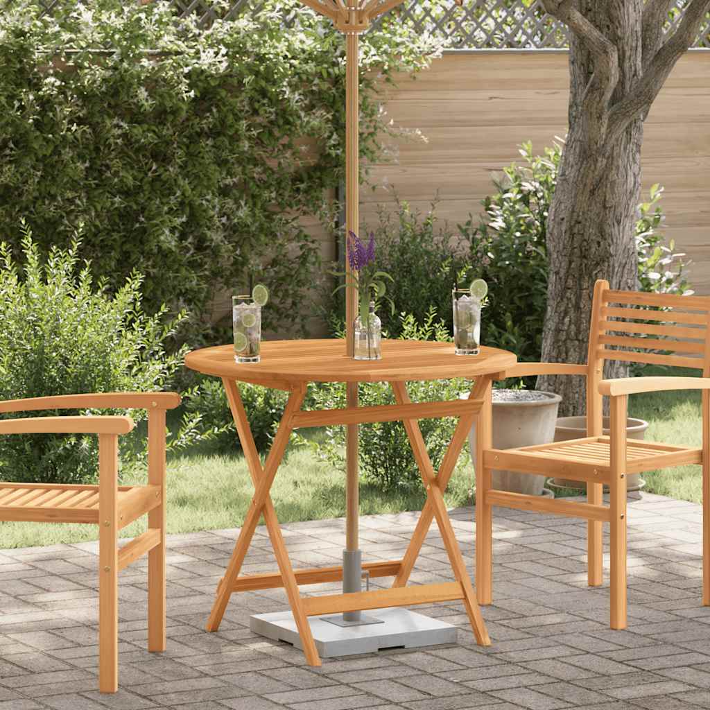 vidaXL Klappbarer Gartentisch Ø90x75 cm Massivholz Eukalyptus