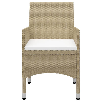vidaXL 3-tlg. Garten-Essgruppe Beige