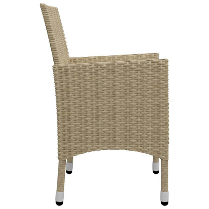 vidaXL 3-tlg. Garten-Essgruppe Beige