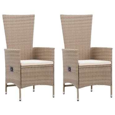 vidaXL 3-tlg. Garten-Essgruppe Beige
