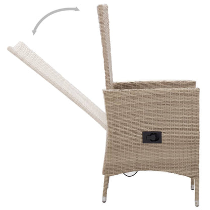 vidaXL 3-tlg. Garten-Essgruppe Beige