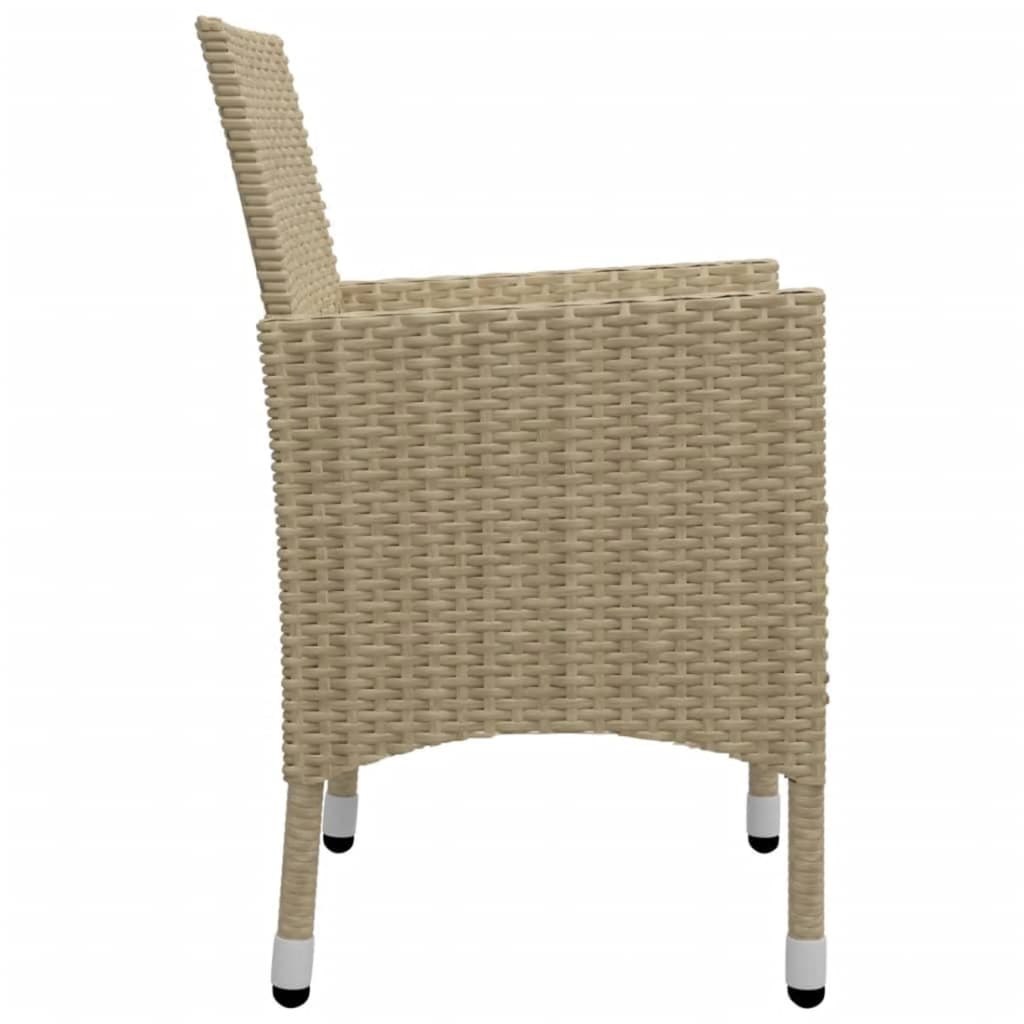 vidaXL 5-tlg. Garten-Essgruppe Beige