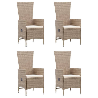 vidaXL 5-tlg. Garten-Essgruppe Beige