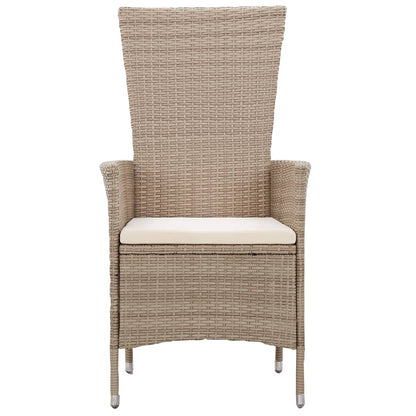 vidaXL 5-tlg. Garten-Essgruppe Beige