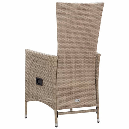 vidaXL 5-tlg. Garten-Essgruppe Beige