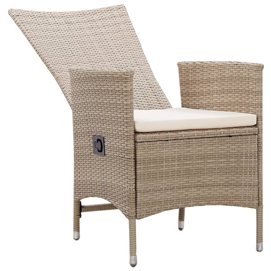 vidaXL 5-tlg. Garten-Essgruppe Beige