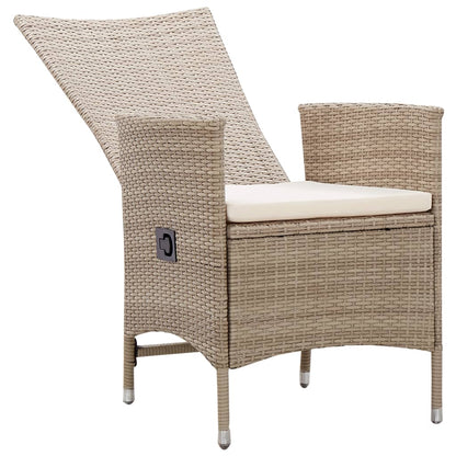 vidaXL 5-tlg. Garten-Essgruppe Beige
