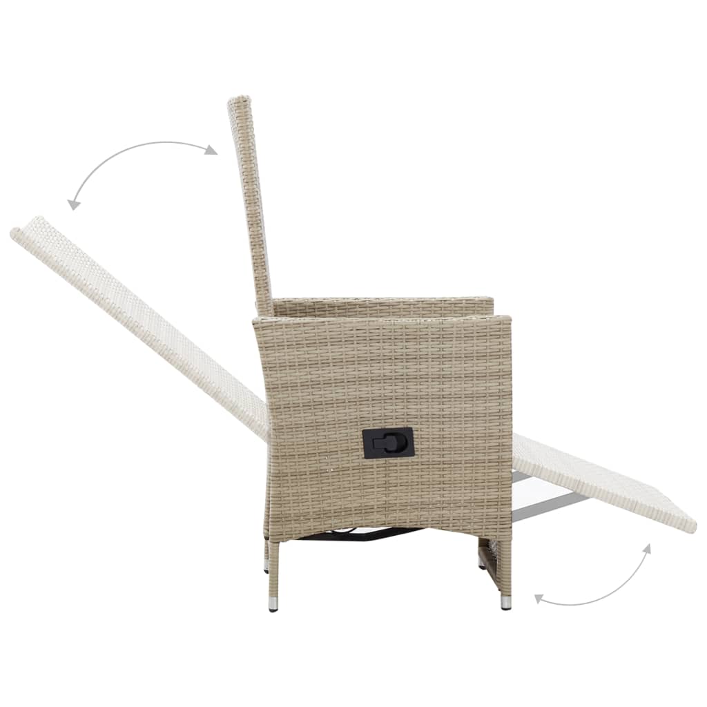 vidaXL 5-tlg. Garten-Essgruppe Beige