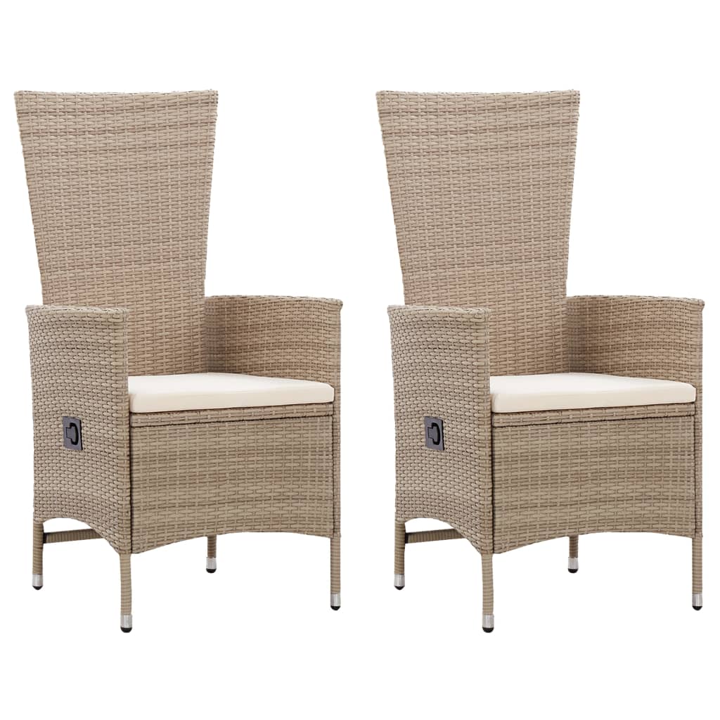 vidaXL 5-tlg. Garten-Essgruppe Beige