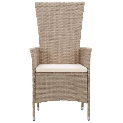 vidaXL 5-tlg. Garten-Essgruppe Beige