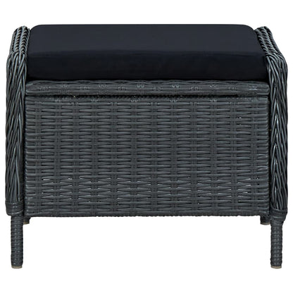 vidaXL Ensemble repas de jardin 5 pcs Gris foncé