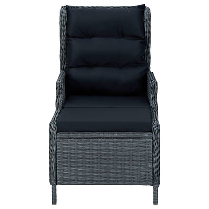 vidaXL Ensemble repas de jardin 5 pcs Gris foncé