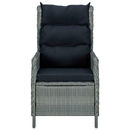 vidaXL Ensemble repas de jardin 5 pcs Gris clair