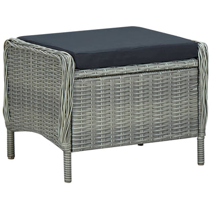 vidaXL Ensemble repas de jardin 5 pcs Gris clair
