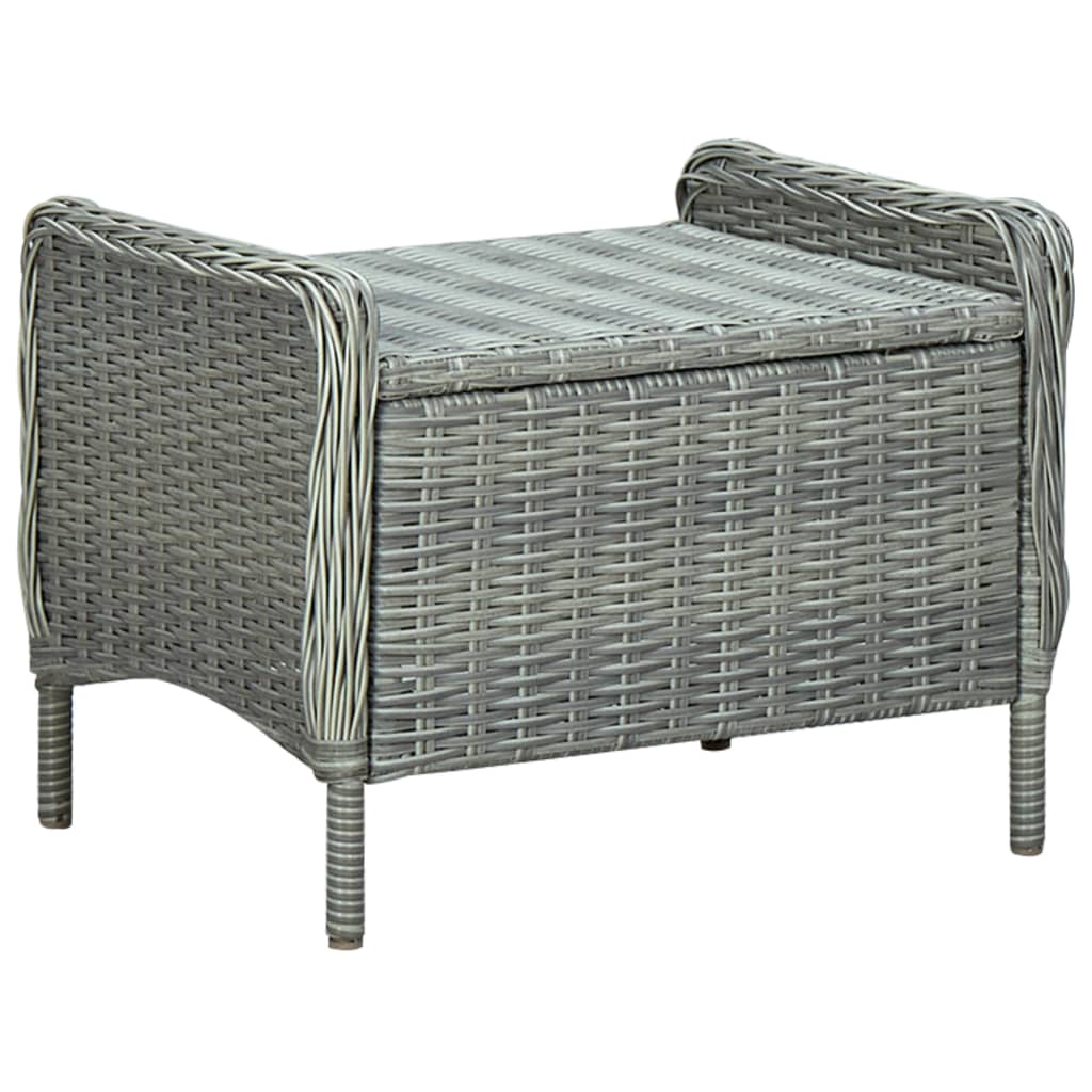 vidaXL Ensemble repas de jardin 5 pcs Gris clair