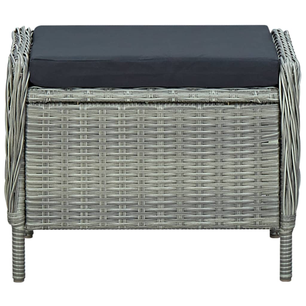 vidaXL Ensemble repas de jardin 5 pcs Gris clair