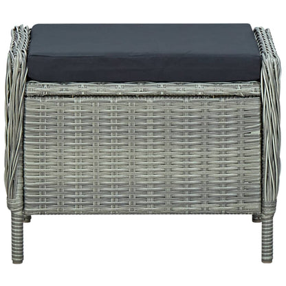 vidaXL Ensemble repas de jardin 5 pcs Gris clair