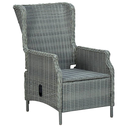 vidaXL Ensemble repas de jardin 5 pcs Gris clair