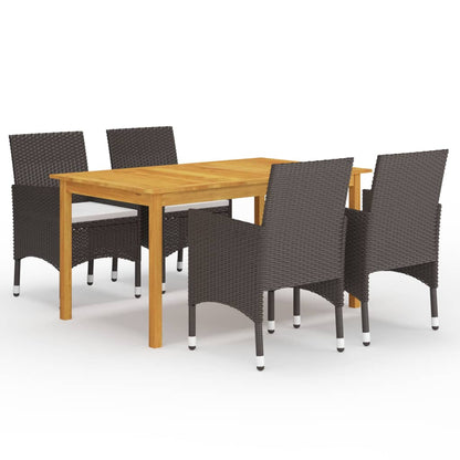 vidaXL 5-tlg. Garten-Essgruppe Braun