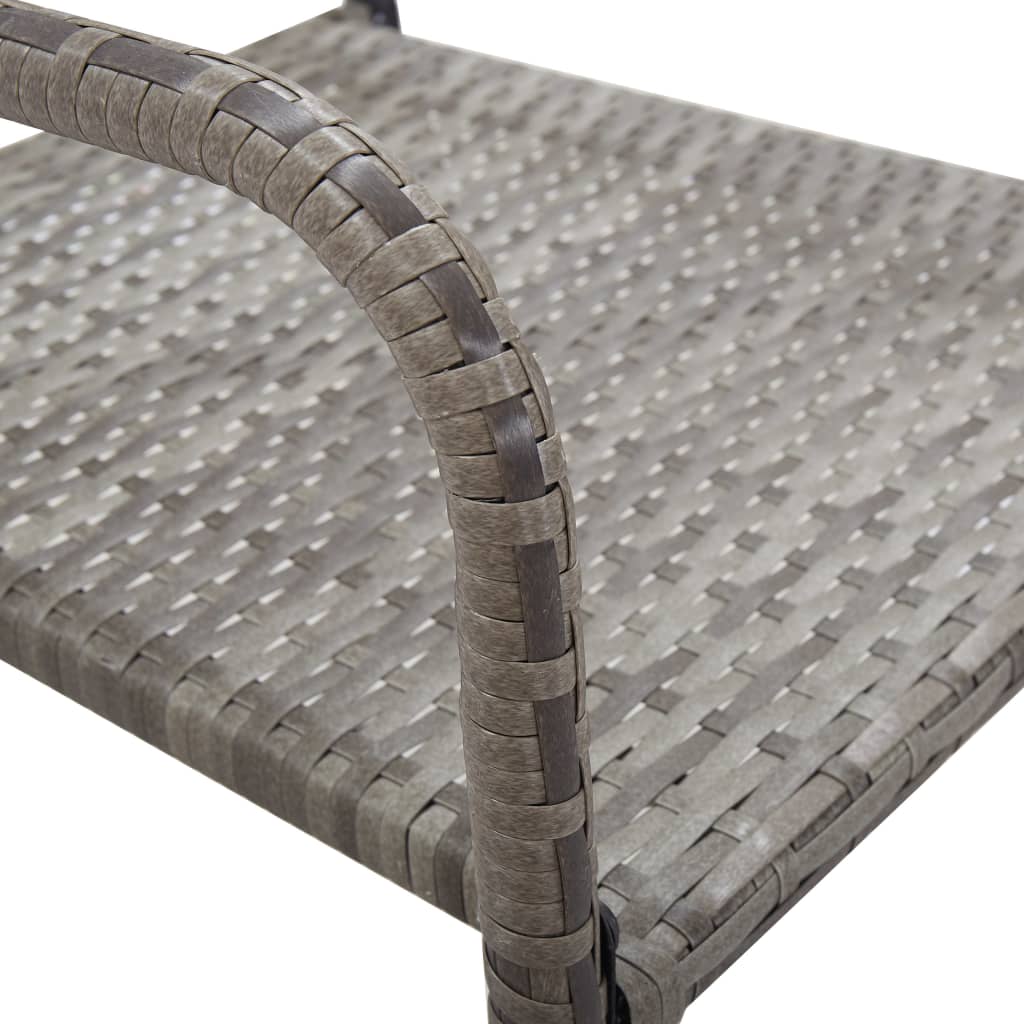 vidaXL Salle à manger de jardin 5 pcs Gris