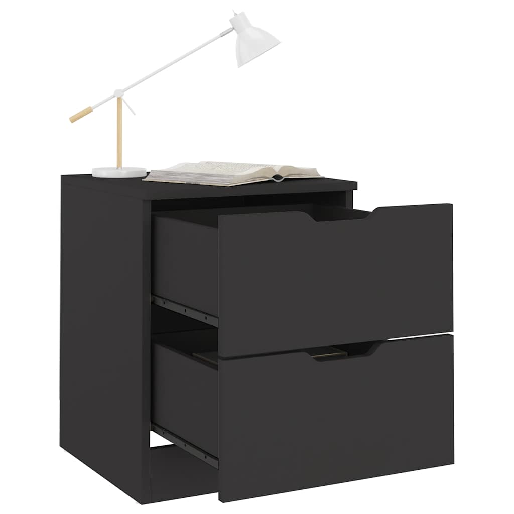vidaXL Nachttisch Schwarz 40x40x50 cm Spanplatte