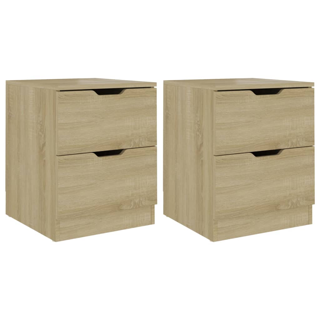 vidaXL Tables de chevet 2 pcs Chêne Sonoma 40x40x50 cm Aggloméré