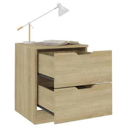 vidaXL Tables de chevet 2 pcs Chêne Sonoma 40x40x50 cm Aggloméré